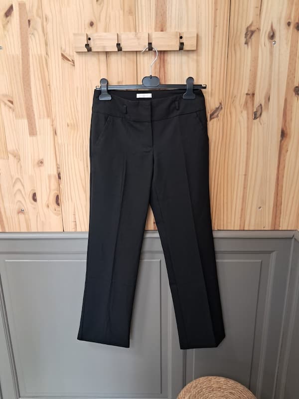 Pantalon Promod Noir Femme Taille 36 - vue de devant - Vintage Seconde Main - Cool Frip
