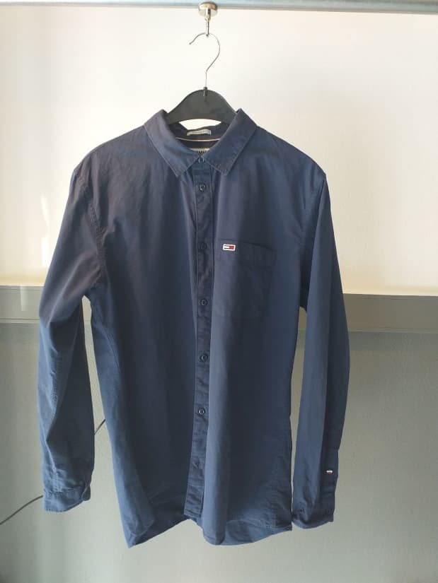 Chemise Bleu Tommy Hilfiger Coton Homme L | Friperie Vintage Seconde Main COOL FRIP
