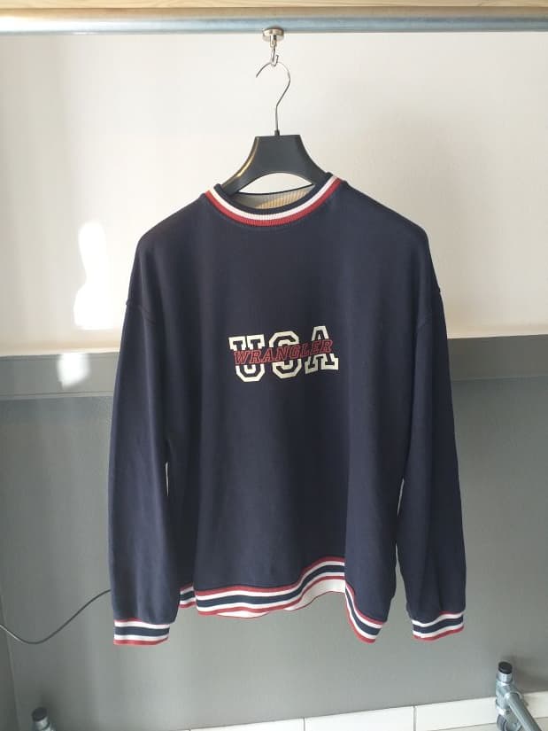 Sweat Tricolore Wrangler USA Coton Homme XL | Friperie Vintage Seconde Main COOL FRIP