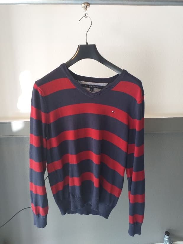Sweat Bleu Marine Tommy Hilfiger Coton Homme M | Friperie Vintage Seconde Main COOL FRIP