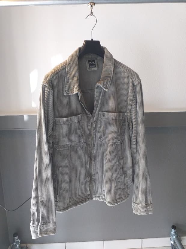 Veste Sur-Chemise Vert d'Eau Zara Man Coton Homme XL | Friperie Vintage Seconde Main COOL FRIP