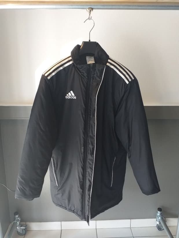 Parka Noire Adidas Polyester Homme L | Friperie Vintage Seconde Main COOL FRIP