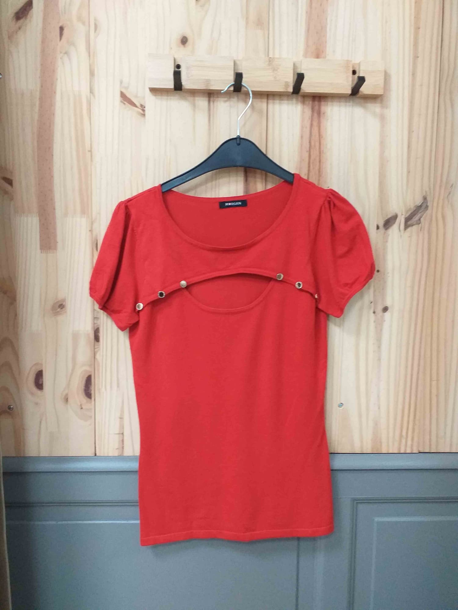 Haut Orange Morgan Coton Femme M | Friperie Vintage Seconde Main COOL FRIP