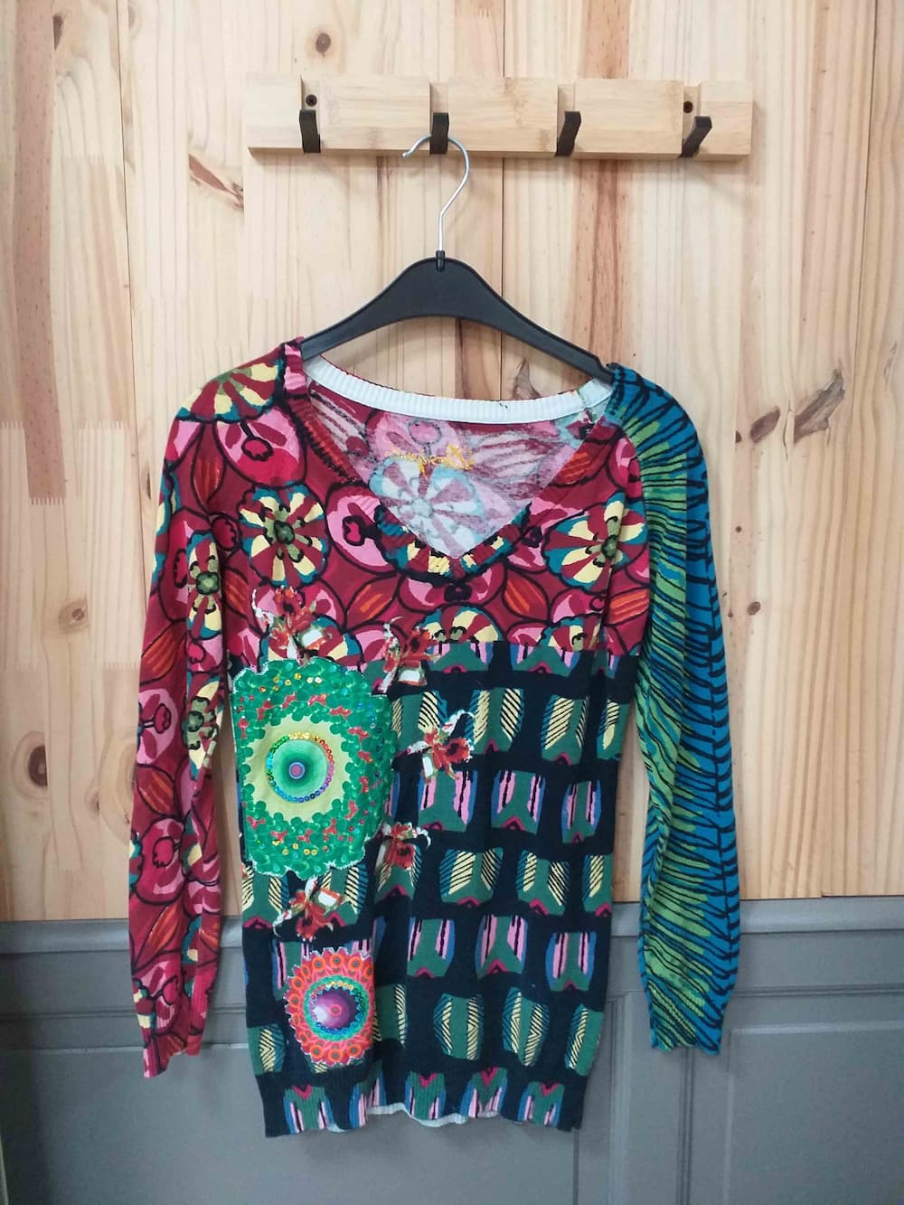 Haut Desigual Vert M Femme Coton - Friperie Vintage Seconde Main COOL FRIP  