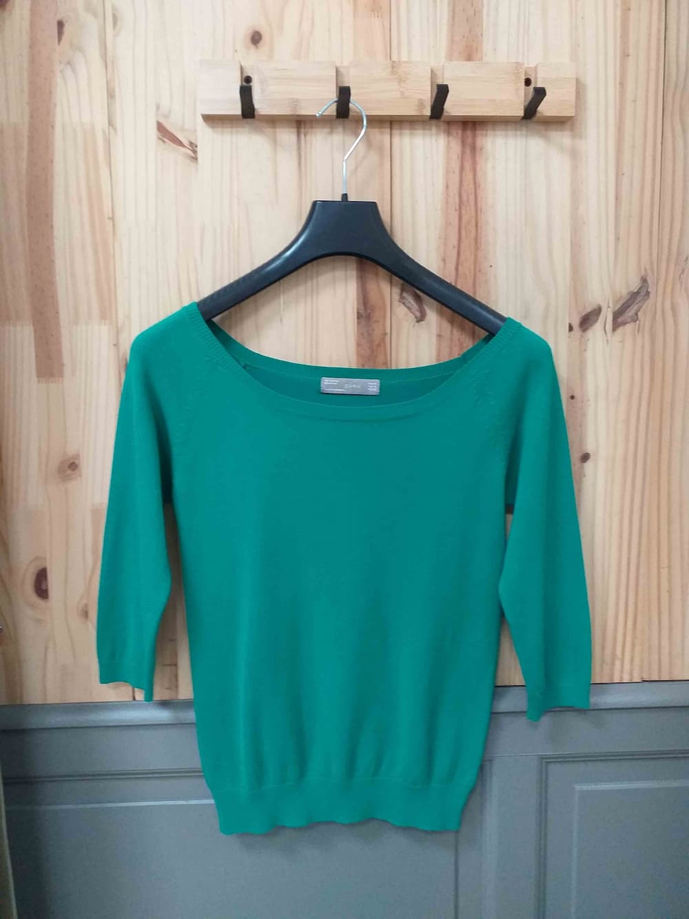 Haut Vert Zara Viscose Femme M | Friperie Vintage Seconde Main COOL FRIP