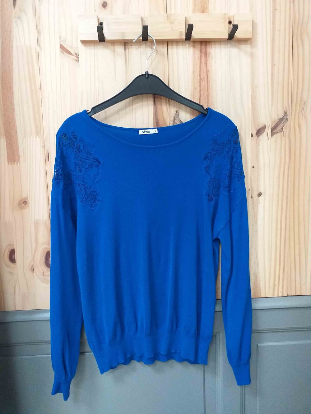 Haut Bleu Gémo Viscose Femme S | Friperie Vintage Seconde Main COOL FRIP