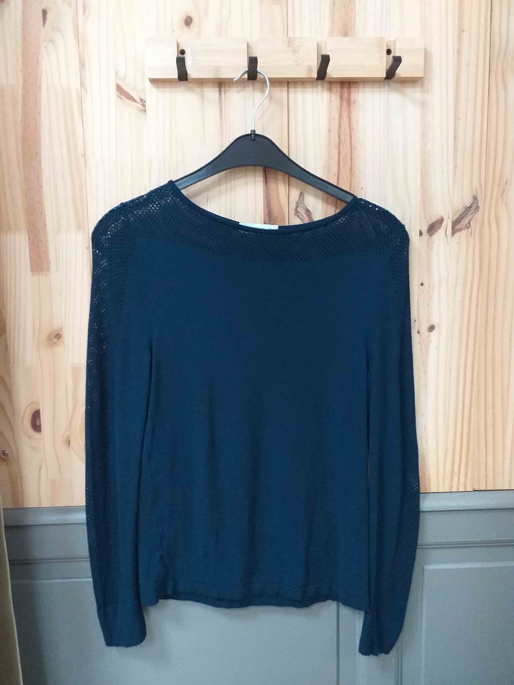 Haut Bleu Foncé Carla B. Viscose Femme 42 | Friperie Vintage Seconde Main COOL FRIP