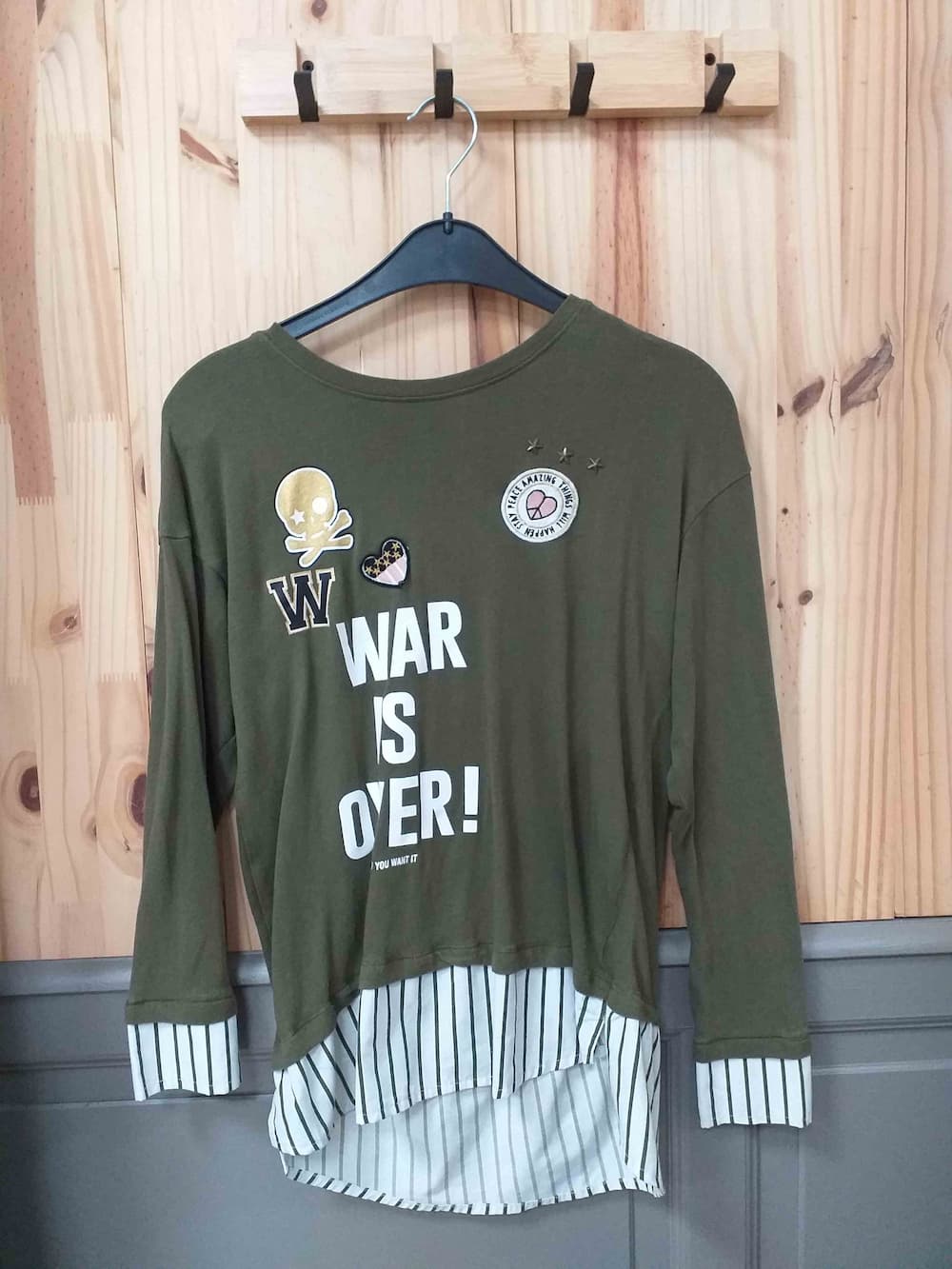 Haut Kaki Jennyfer Coton Femme M | Friperie Vintage Seconde Main COOL FRIP