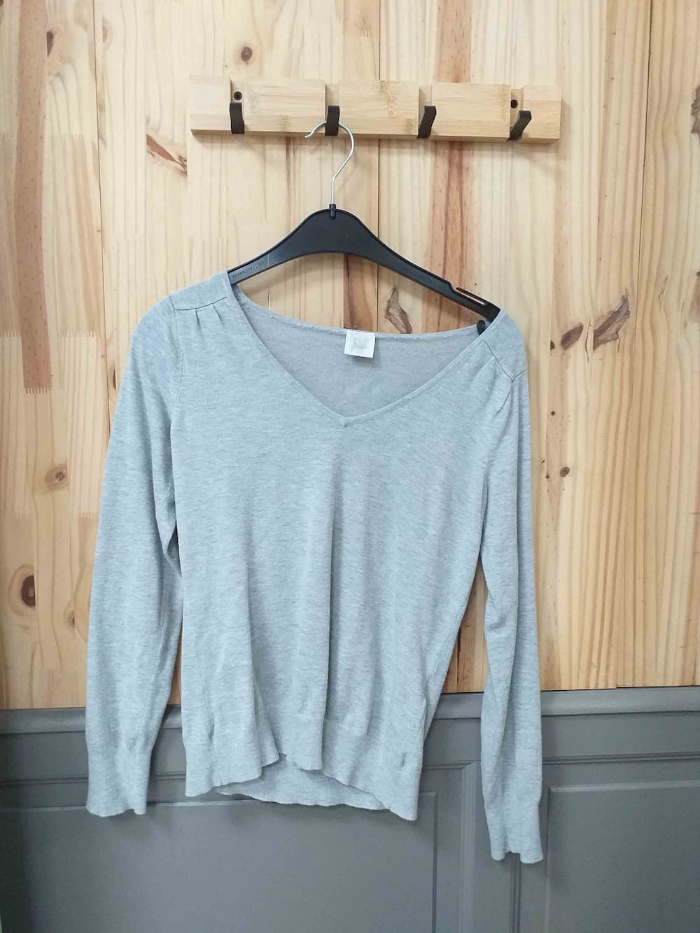 Haut Camaieu Gris S Femme Viscose Polyester - Friperie Vintage Seconde Main COOL FRIP 