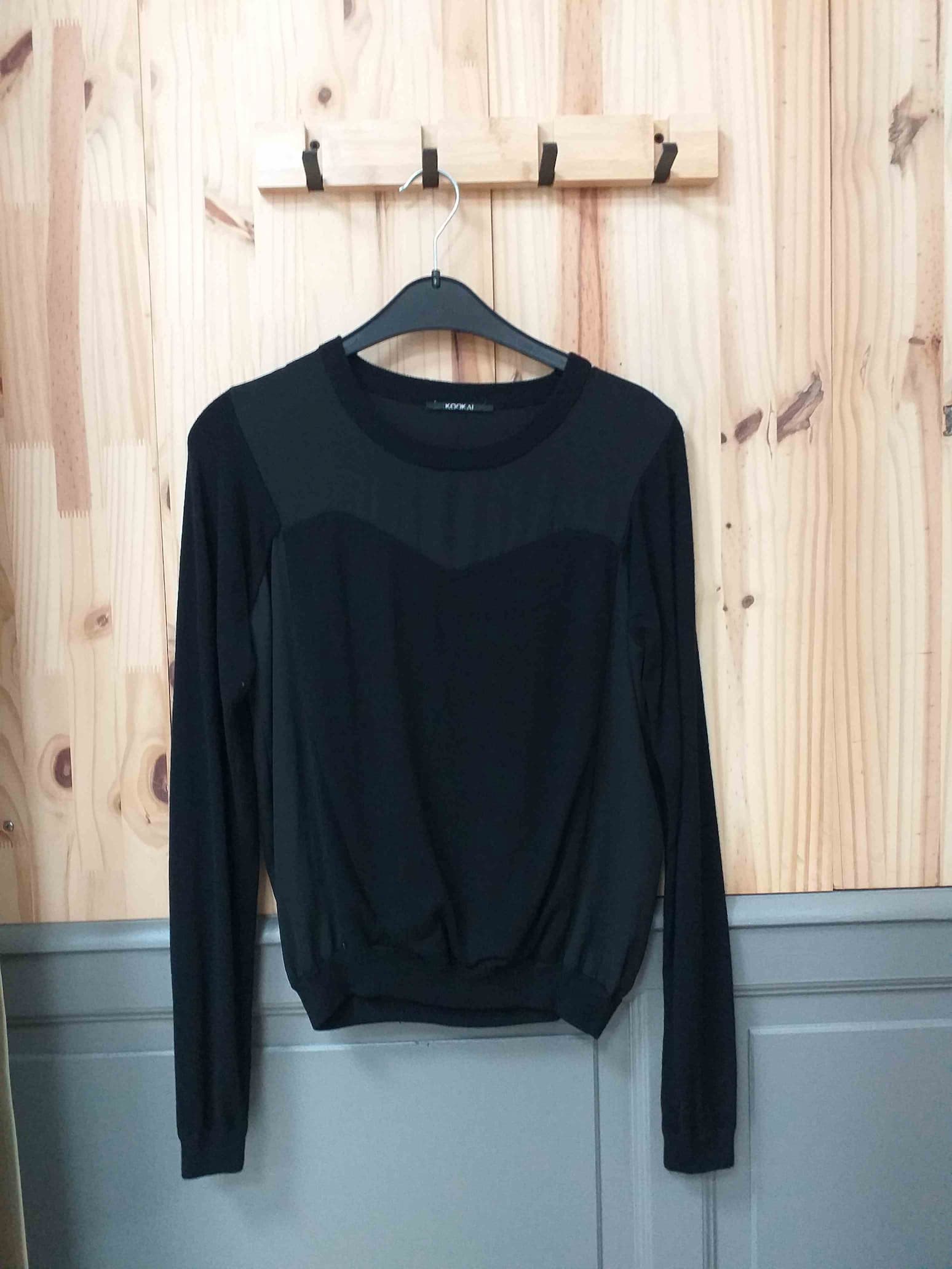 Haut Noir Kookaï Viscose Polyamide Femme S | Friperie Vintage Seconde Main COOL FRIP