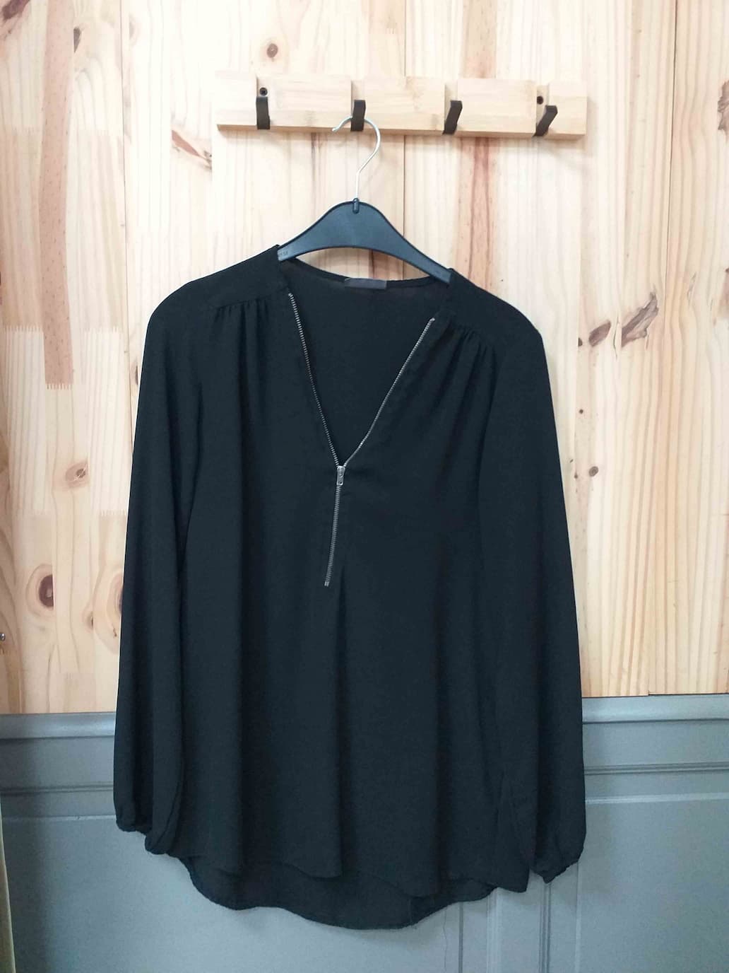 Blouse Noir Yessica Polyester Femme 38 | Friperie Vintage Seconde Main COOL FRIP