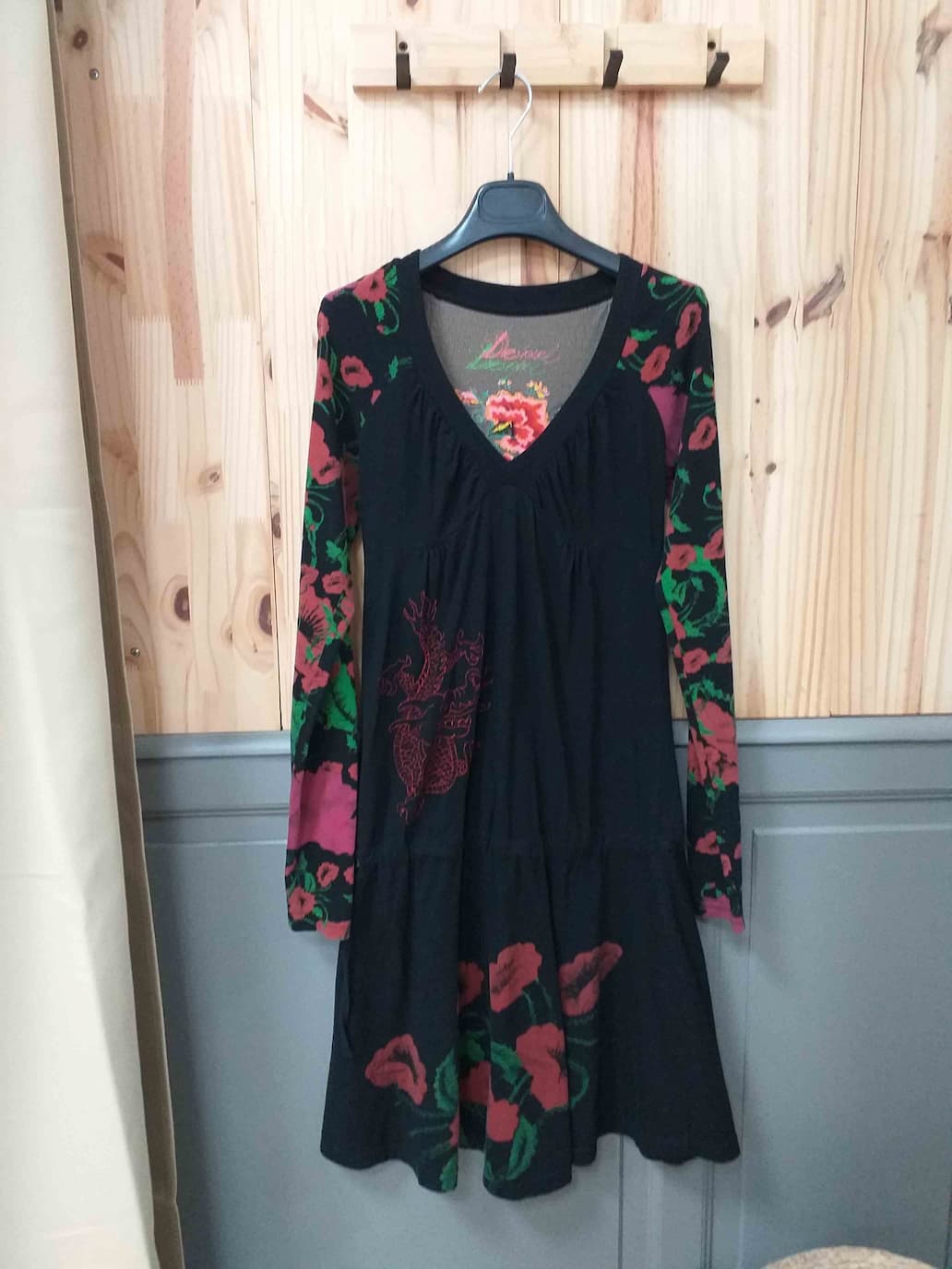 Robe Noir Desigual Coton Femme S | Friperie Vintage Seconde Main COOL FRIP