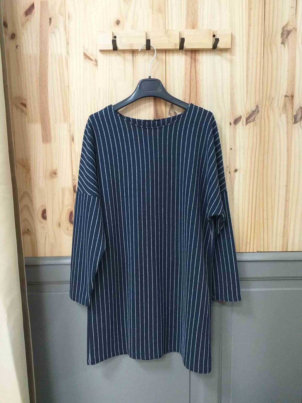 Robe Bleu Blanc Zara Polyester Viscose Femme L | Friperie Vintage Seconde Main COOL FRIP