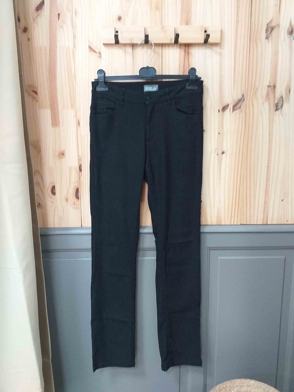 Pantalon Beige Id’Est Viscose Polyester Femme 38 | Friperie Vintage Seconde Main COOL FRIP