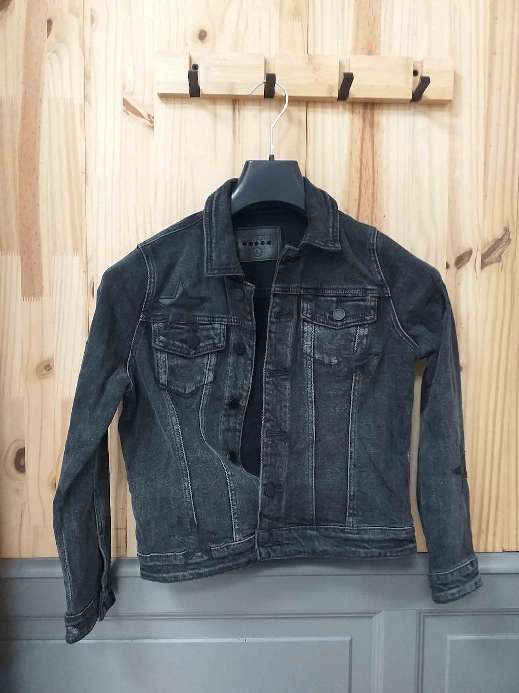 Veste Jean Noire Blank NYC Coton Femme XS | Friperie Vintage Seconde Main COOL FRIP