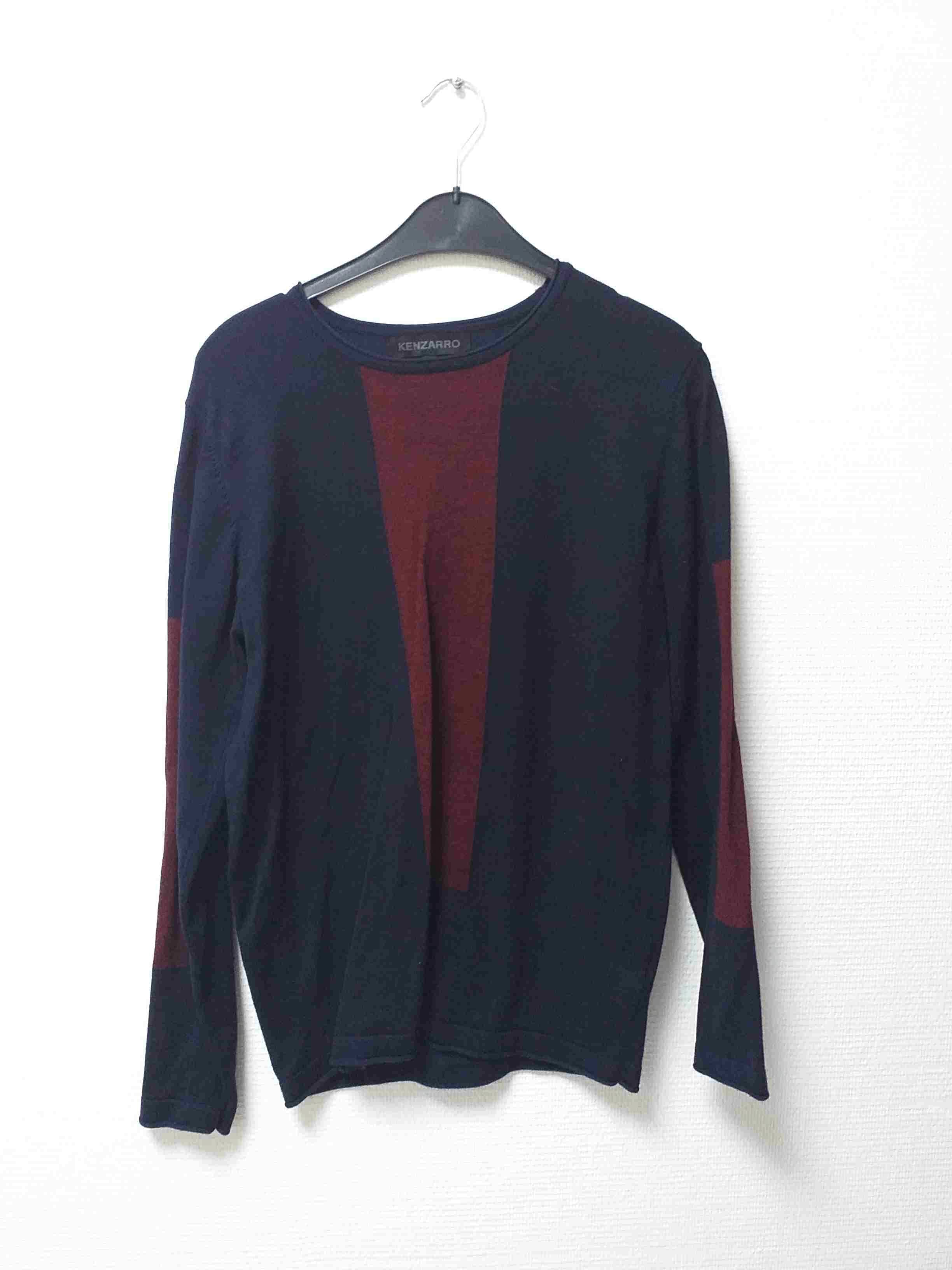 Haut Bleu Rouge Kenzarro Viscose Femme S | Friperie Vintage Seconde Main COOL FRIP