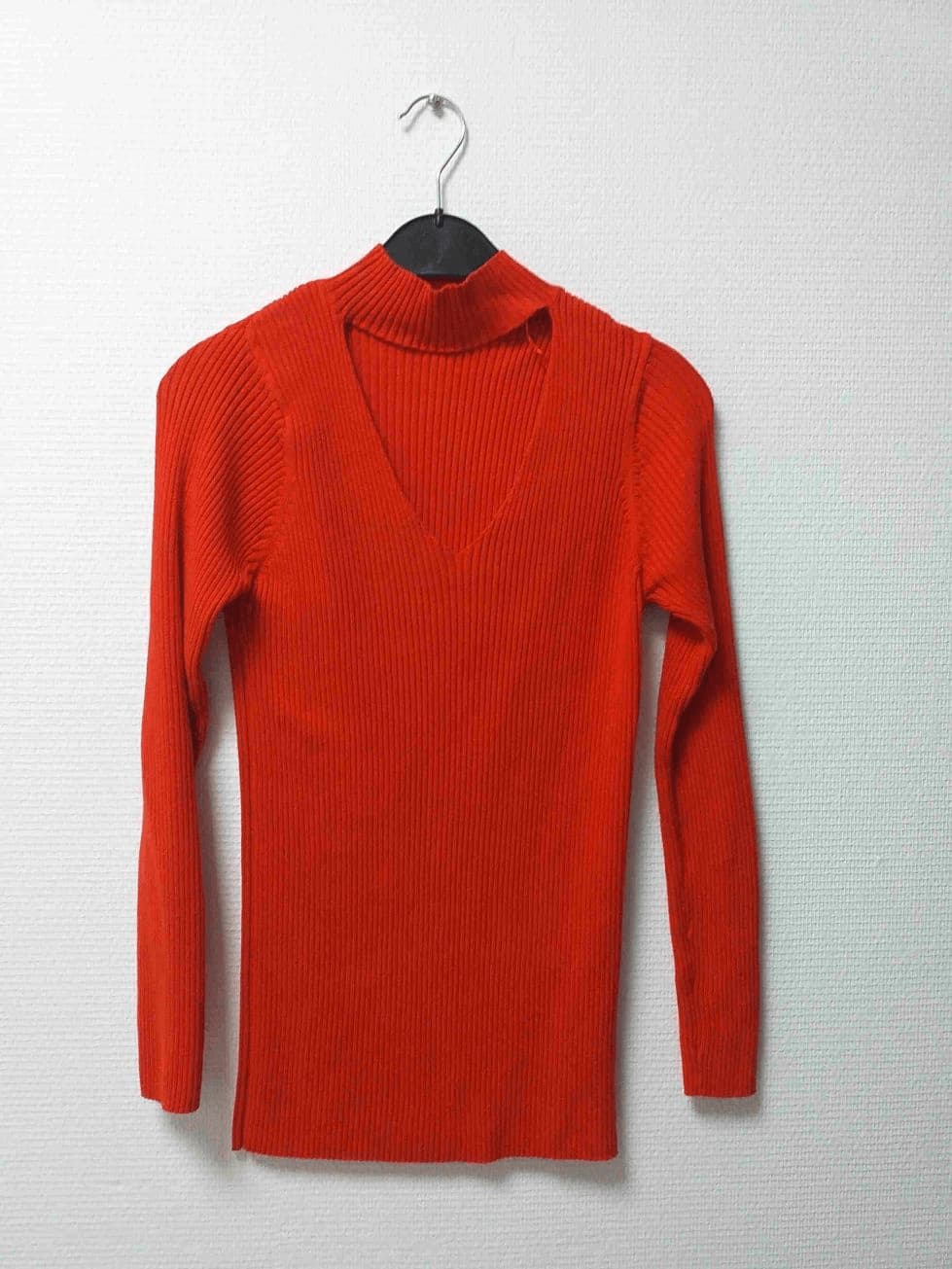 Haut Orange Col Montant Mosquitto Femme M - Friperie Vintage Seconde Main COOL FRIP  