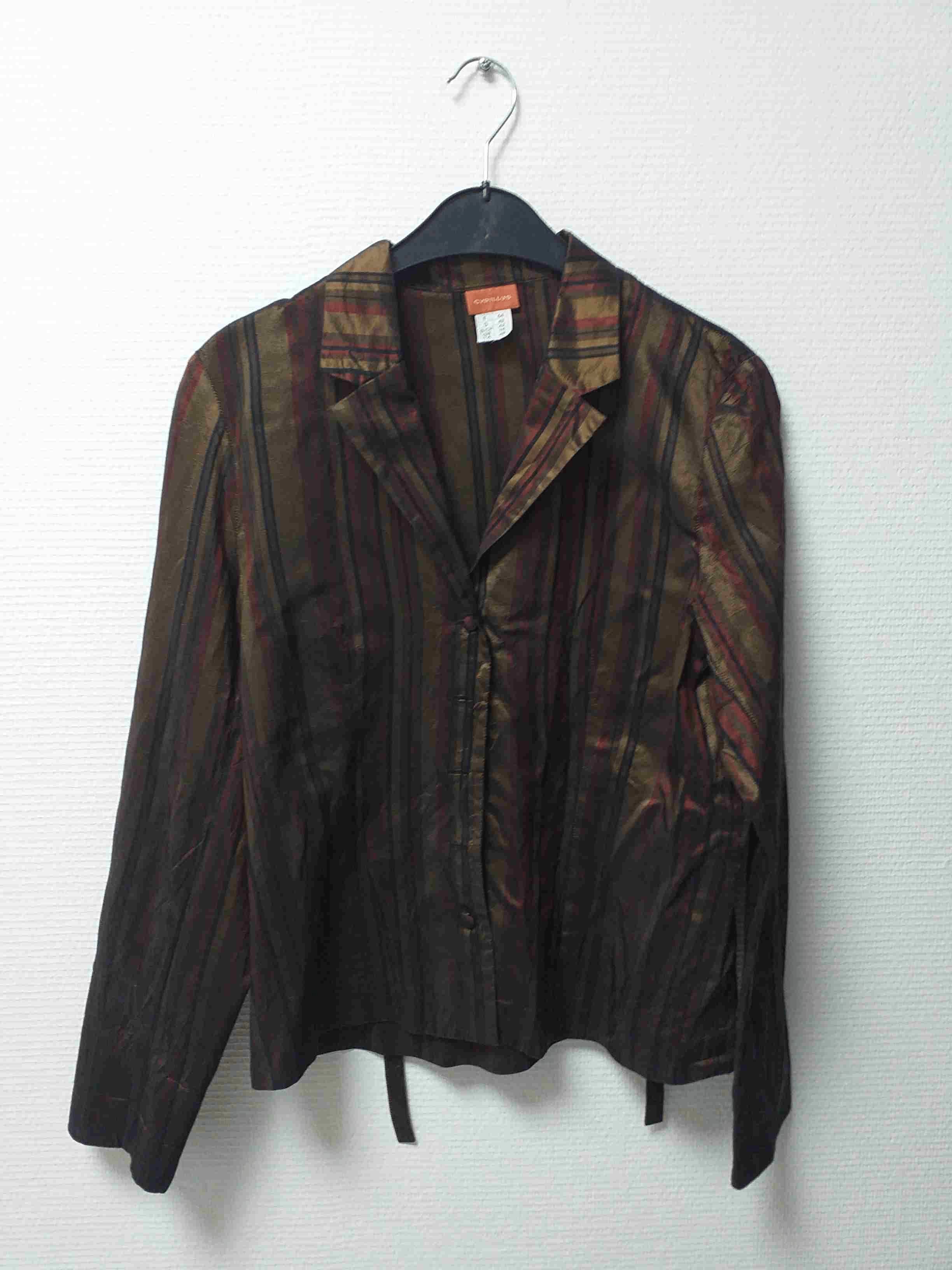 Chemisier Soie Noir Cyrillus Femme 44 - Friperie Vintage Seconde Main COOL FRIP  