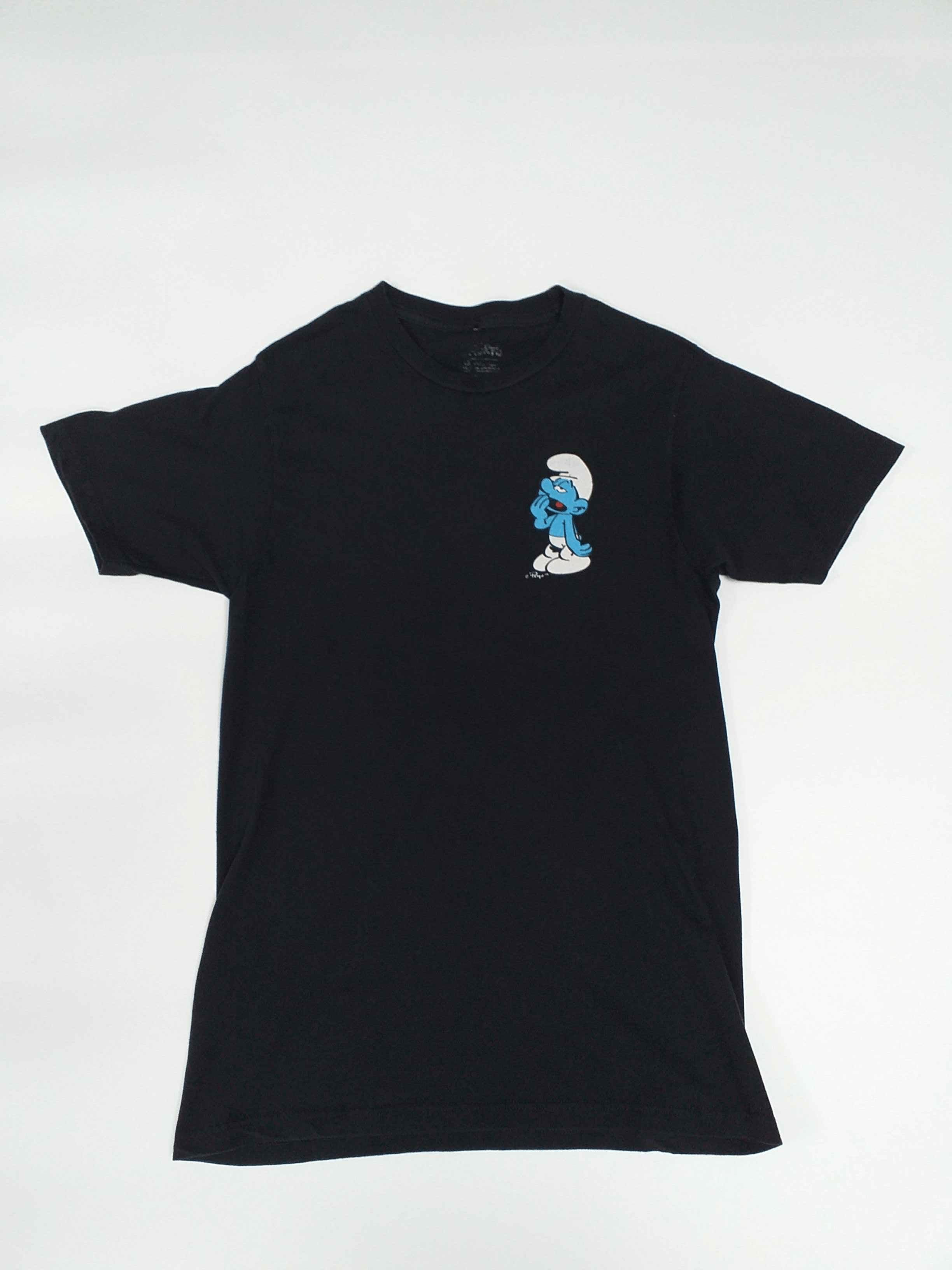 T-shirt Noir Schtroumpf Coton Ado Mixte S | Friperie Vintage Seconde Main COOL FRIP