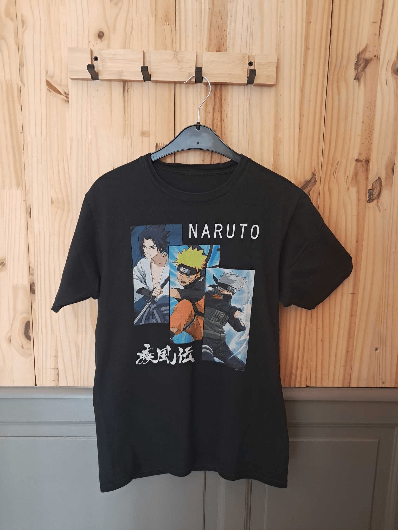 T-shirt Noir Naruto Coton Mixte S | Friperie Vintage Seconde Main COOL FRIP  