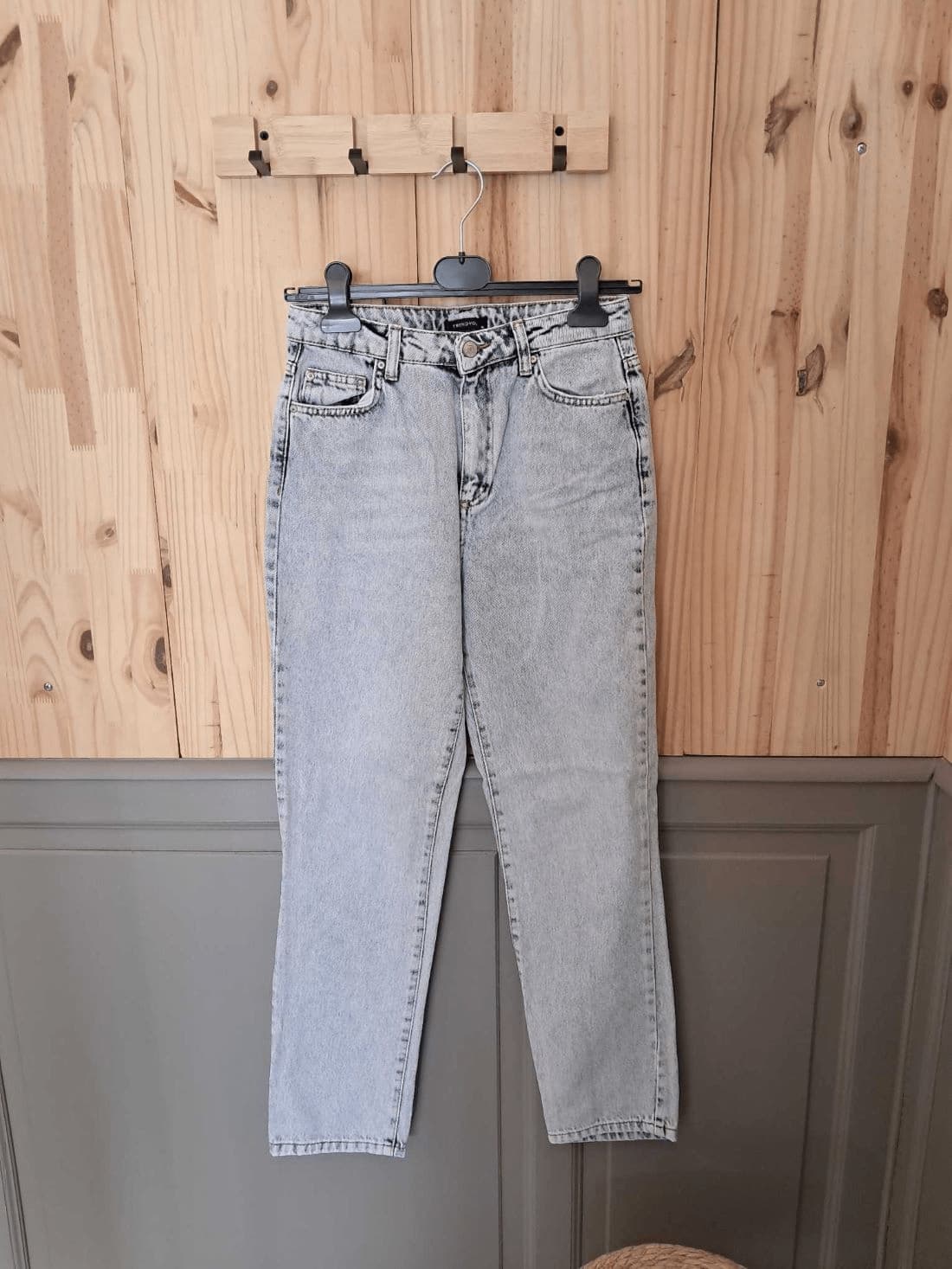 Jean Gris Trendyol Coton Femme 38 | Friperie Vintage Seconde Main COOL FRIP  