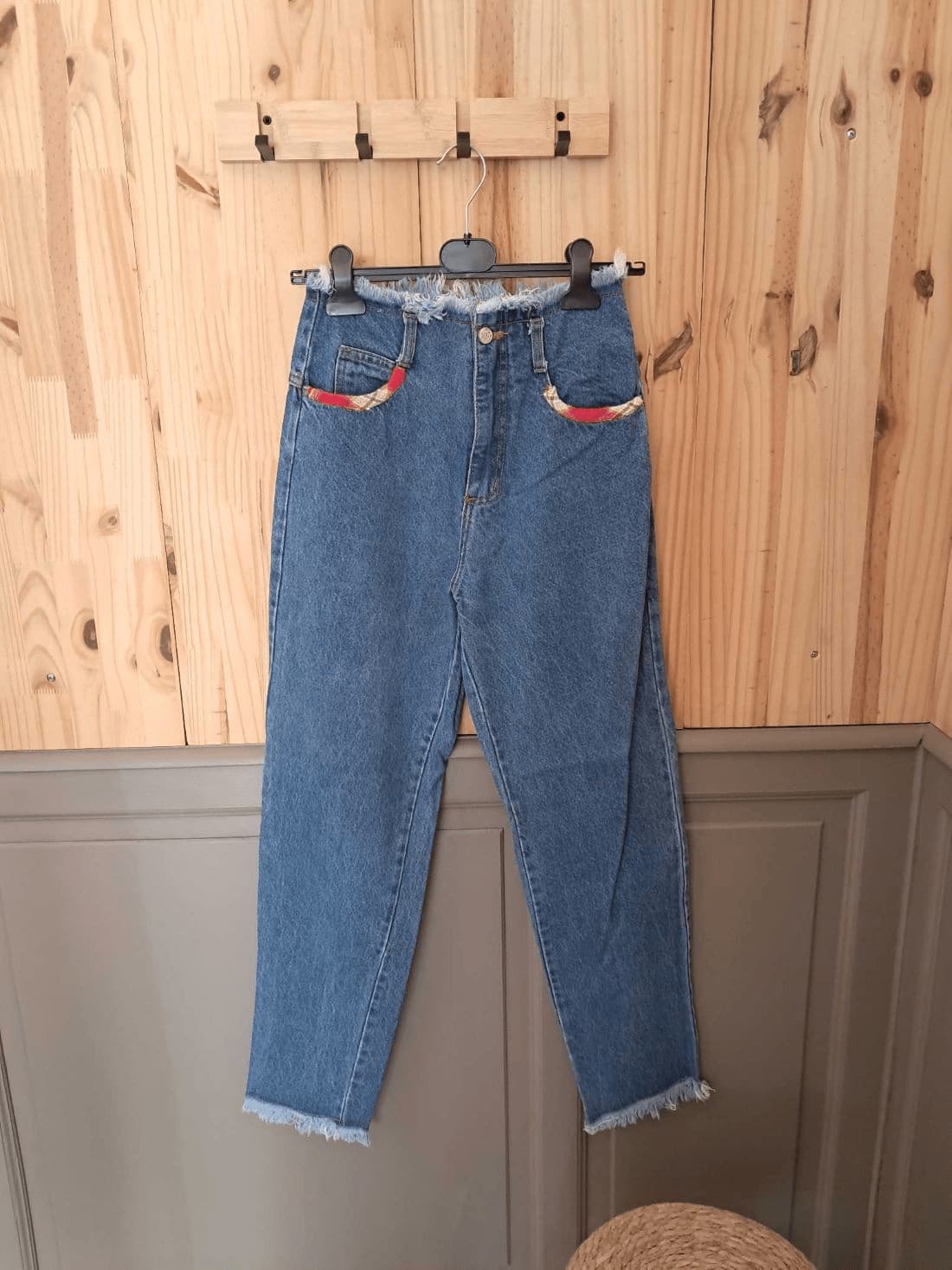 Jean Bleu California Concepts Coton Poches Fleuries Femme 9 | Friperie Vintage Seconde Main COOL FRIP