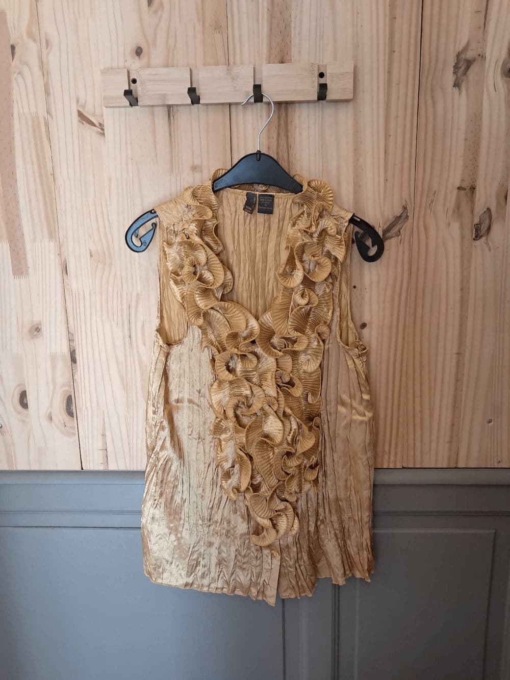 Haut Doré Serenade Polyester Fantaisie Femme XL | Friperie Vintage Seconde Main COOL FRIP