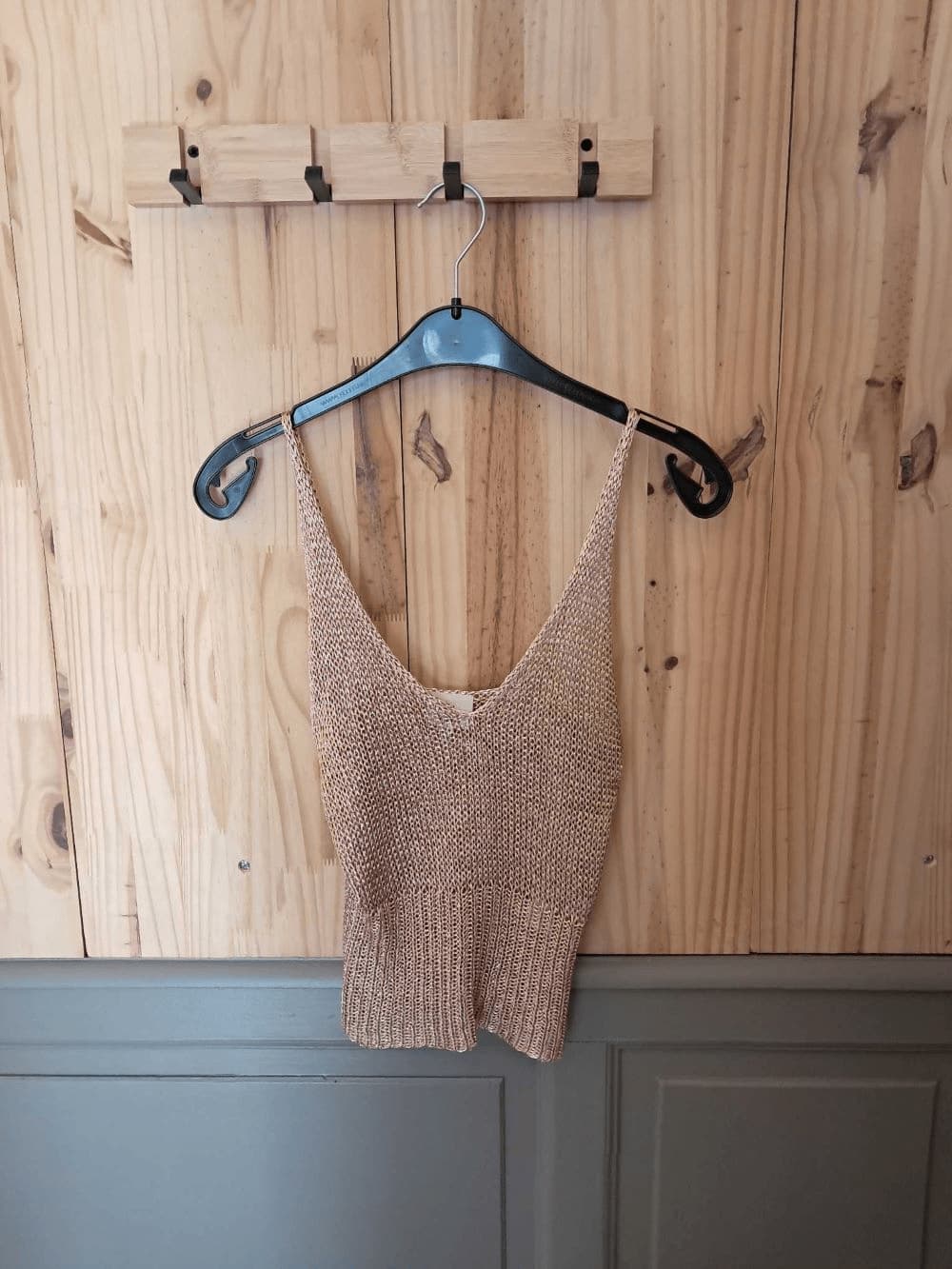 Haut Rose Doré Hot and Delicious Maille Femme S | Friperie Vintage Seconde Main COOL FRIP