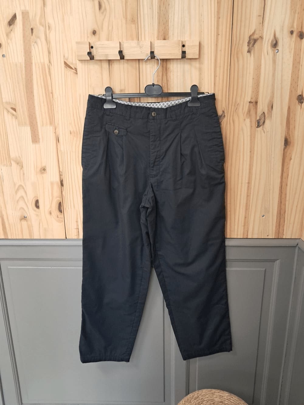 Chino Noir Leader Coton Homme 50 | Friperie Vintage Seconde Main COOL FRIP