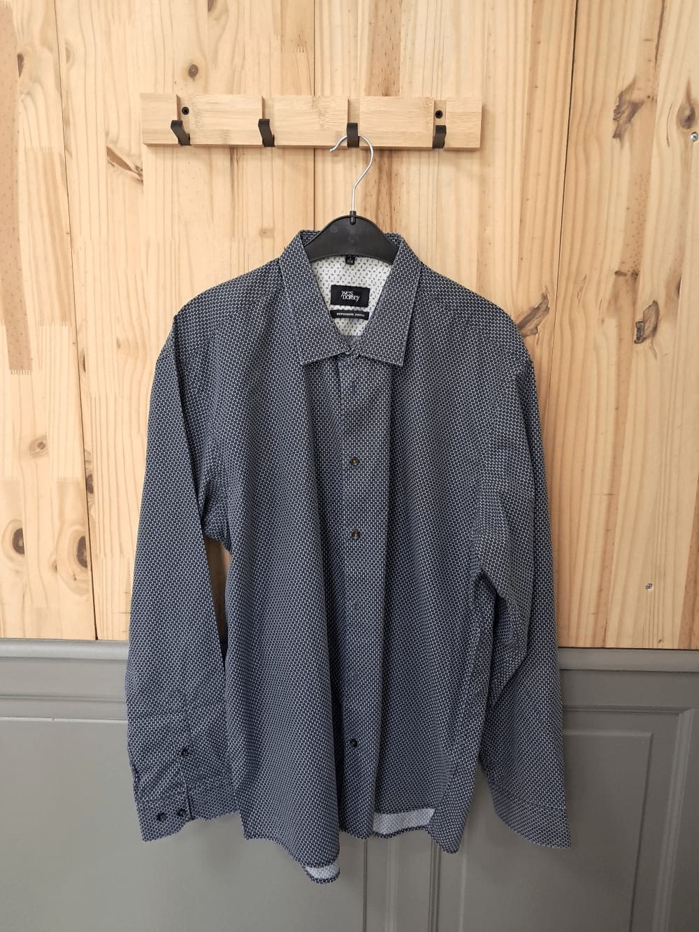 Chemise Bleu Yves Dorcey Coton Motifs Homme L | Friperie Vintage Seconde Main COOL FRIP