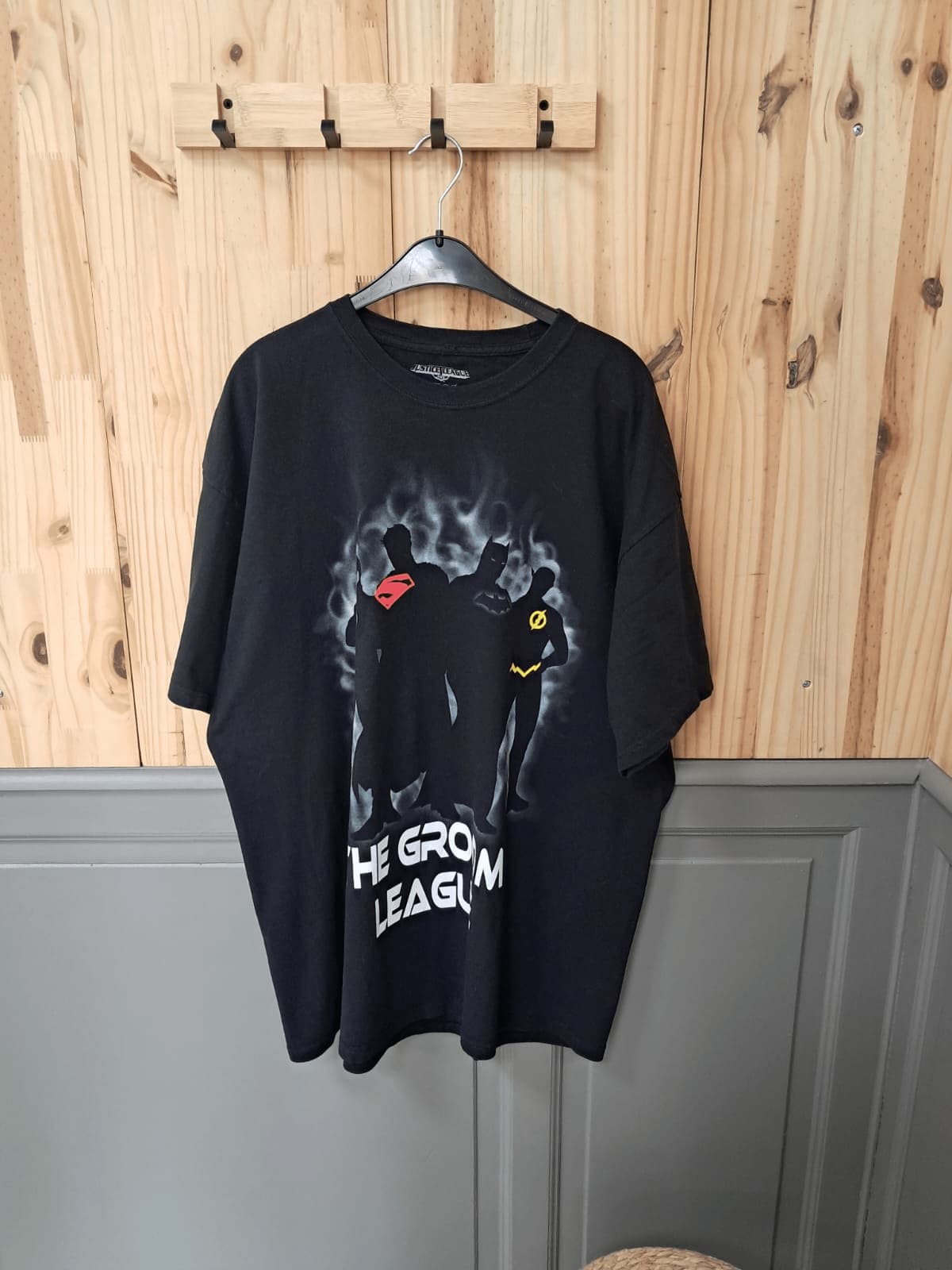 T-shirt Noir DC Comics Justice League Coton Homme XXL | Friperie Vintage Seconde Main COOL FRIP