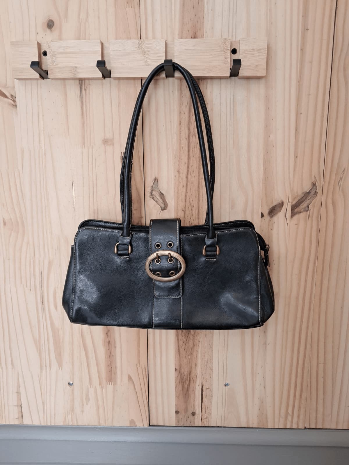 Sac Noir PVC Sans Marque Femme | Friperie Vintage Seconde Main COOL FRIP