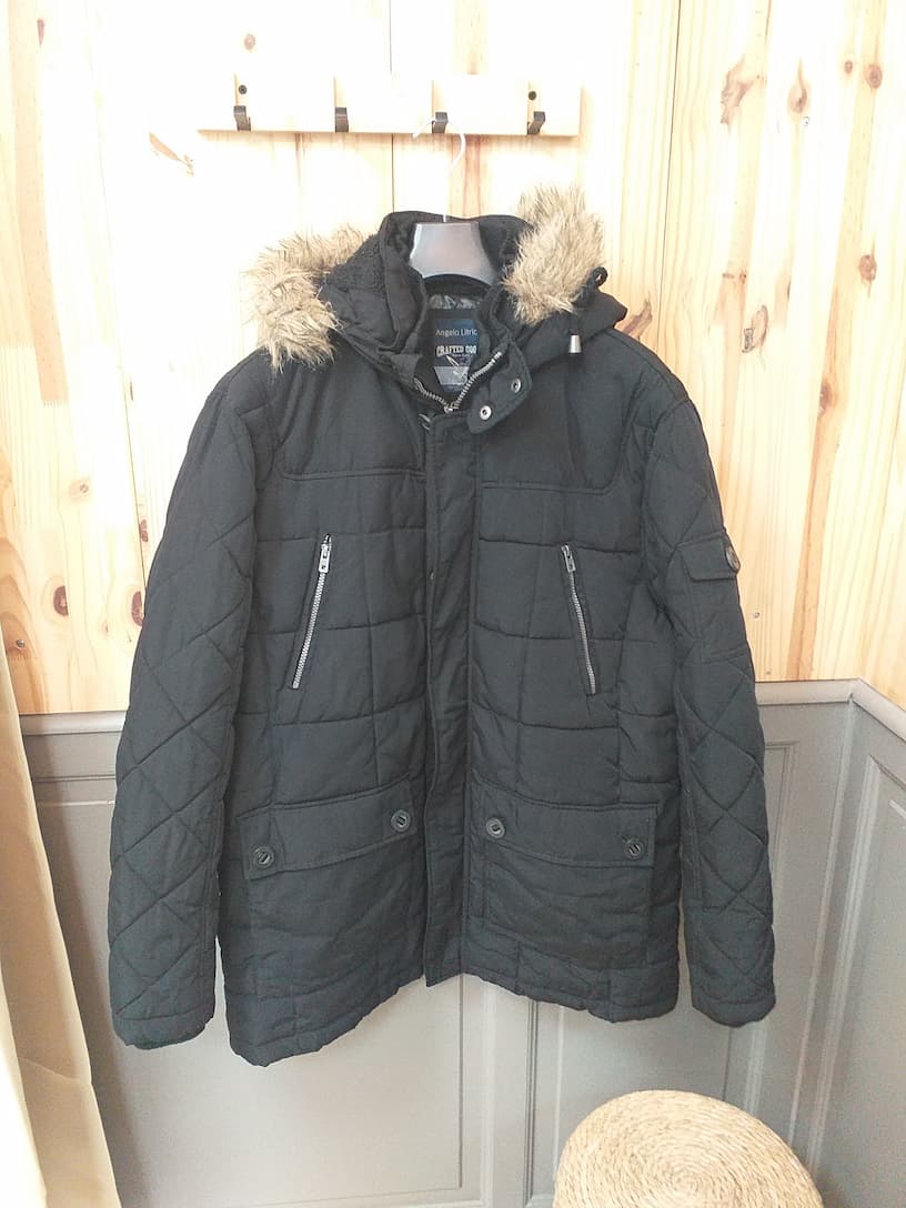 Parka Noire Angelo Litrico Taille XXL - Veste Vintage Homme