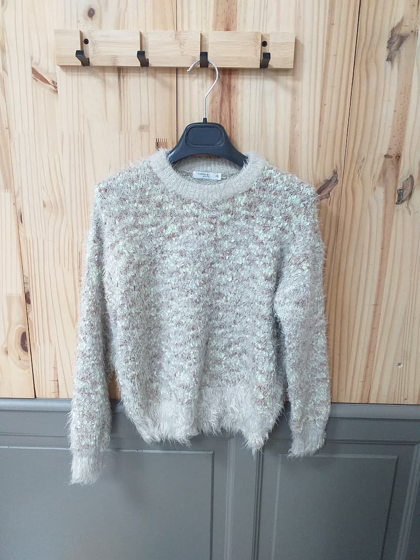 Pull Tiffosi Rose Vert Femme Taille XS - Vintage Streetwear