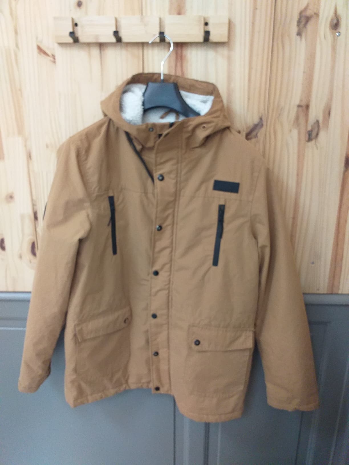 Parka NPO Men Camel Taille M Vintage - vue de devant | Cool Frip Paray-le-Monial