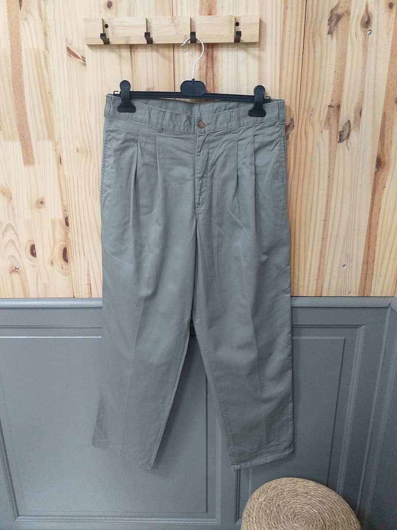 Chino Duxbak Vintage Gris W34 L30 Homme - vue devant | Cool Frip Paray-le-Monial