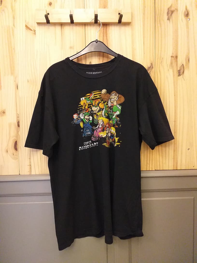 T-shirt Super Nintendo Vintage Noir Unisexe | Cool Frip Paray-le-Monial