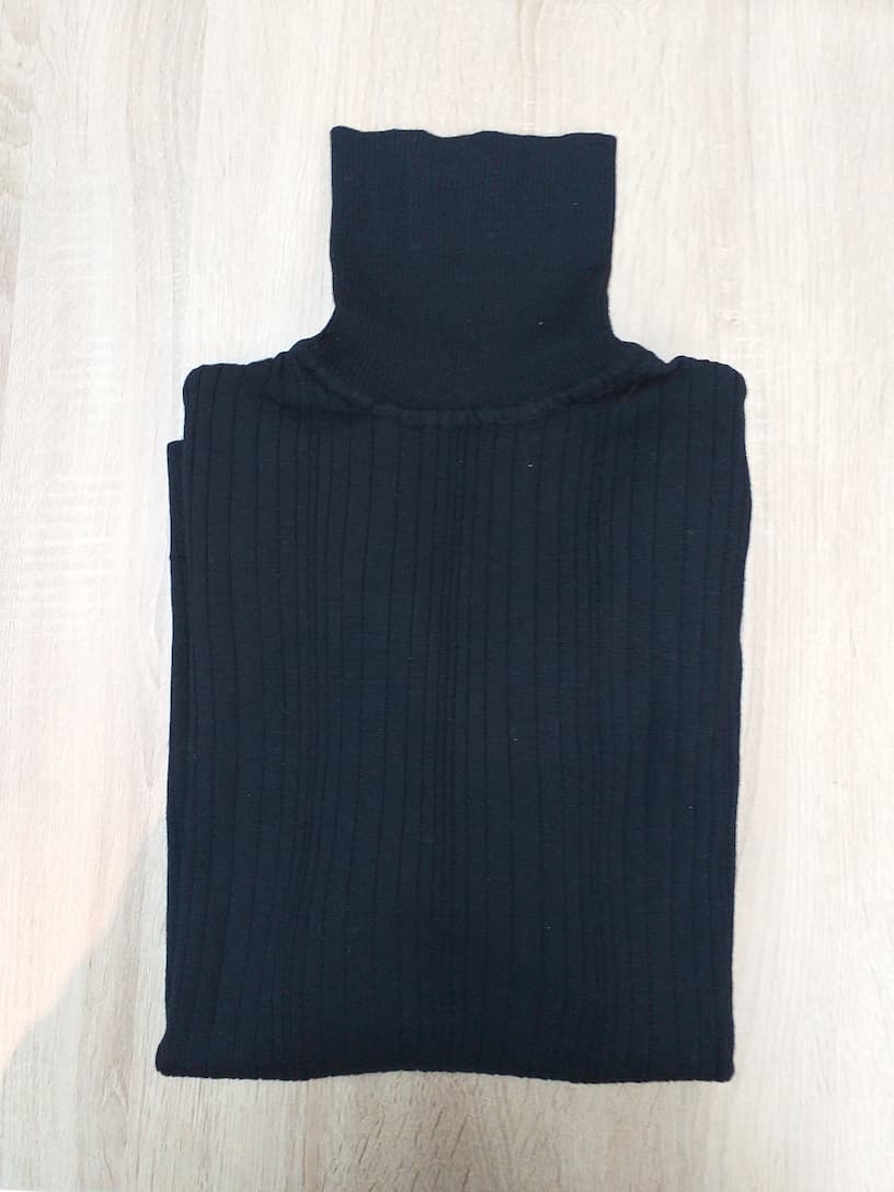 Col Roulé Noir Homme Taille XL - Hugo Boss Laine Vintage