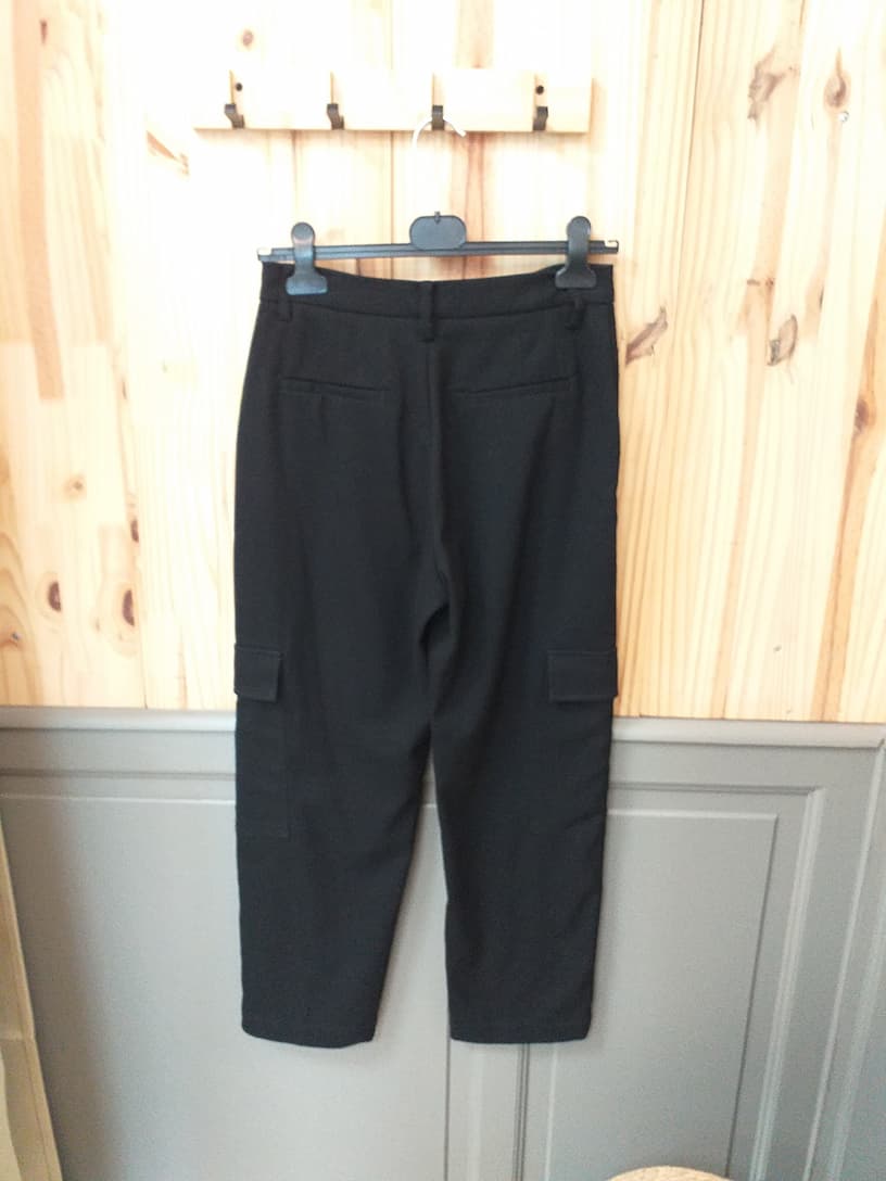 Cargo Mango Noir Taille 36 - vue arrière - Vintage Streetwear Femme