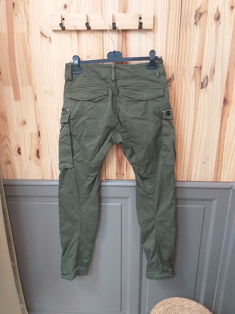 Cargo G-Star Kaki W29-L32 - vue arrière - Vintage Streetwear Homme