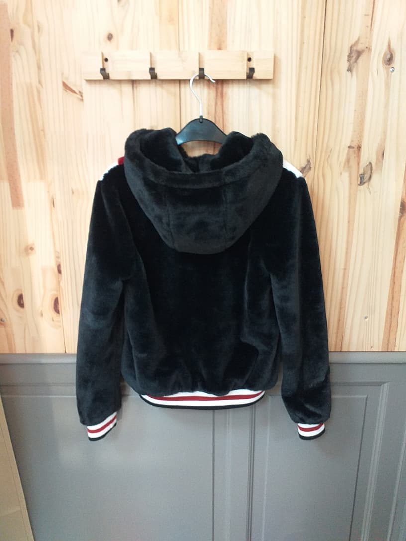 Gilet Zippé Noir Jennyfer Taille S - vue arrière - Vintage Streetwear Femme