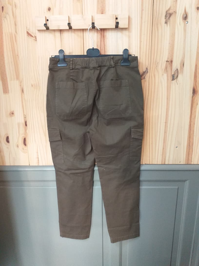 Cargo Kaki Coton Taille 40 - vue arrière - O Ese O Ese Vintage