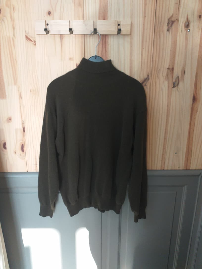 Col Roulé Kaki Zara Homme XL - Laine Vintage Streetwear