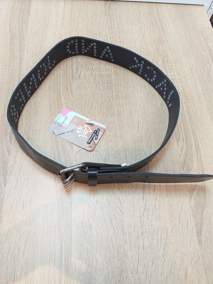 Ceinture à Clou Jack & Jones Cuir Noir 85cm - Homme Streetwear