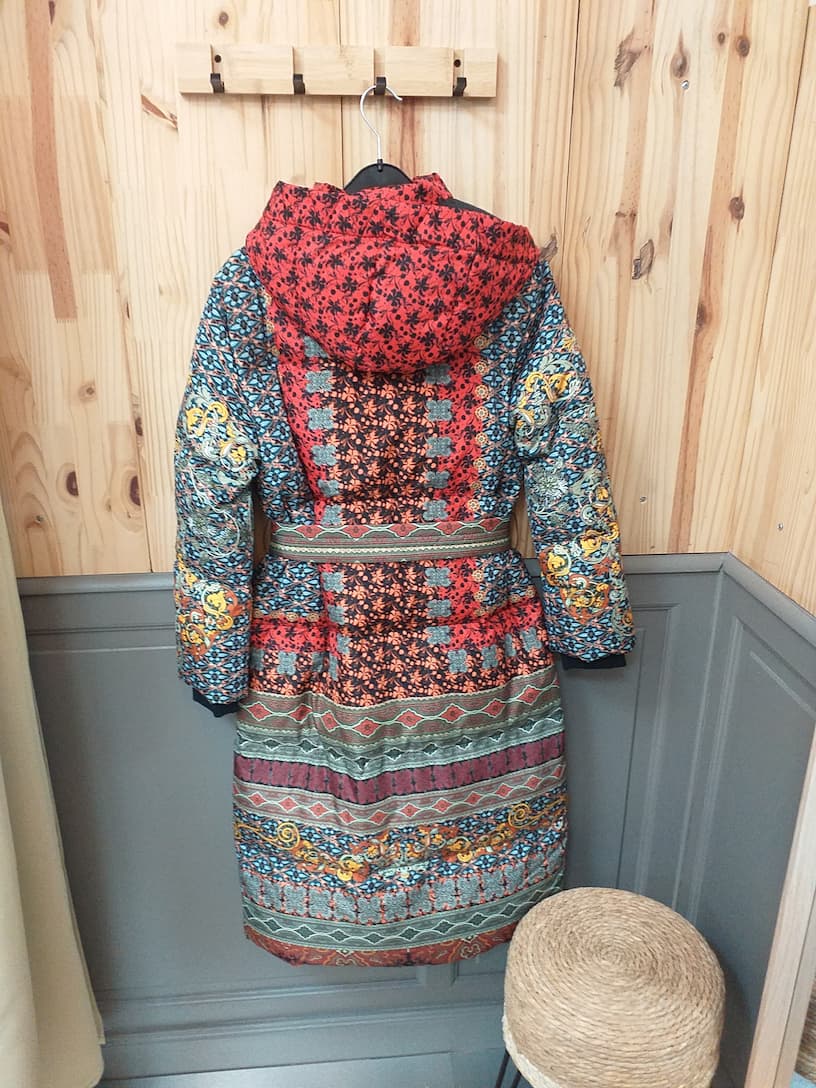 Doudoune Longue Multicolore Alice & Olivia M - vue arrière - Vintage Streetwear Haut de Gamme