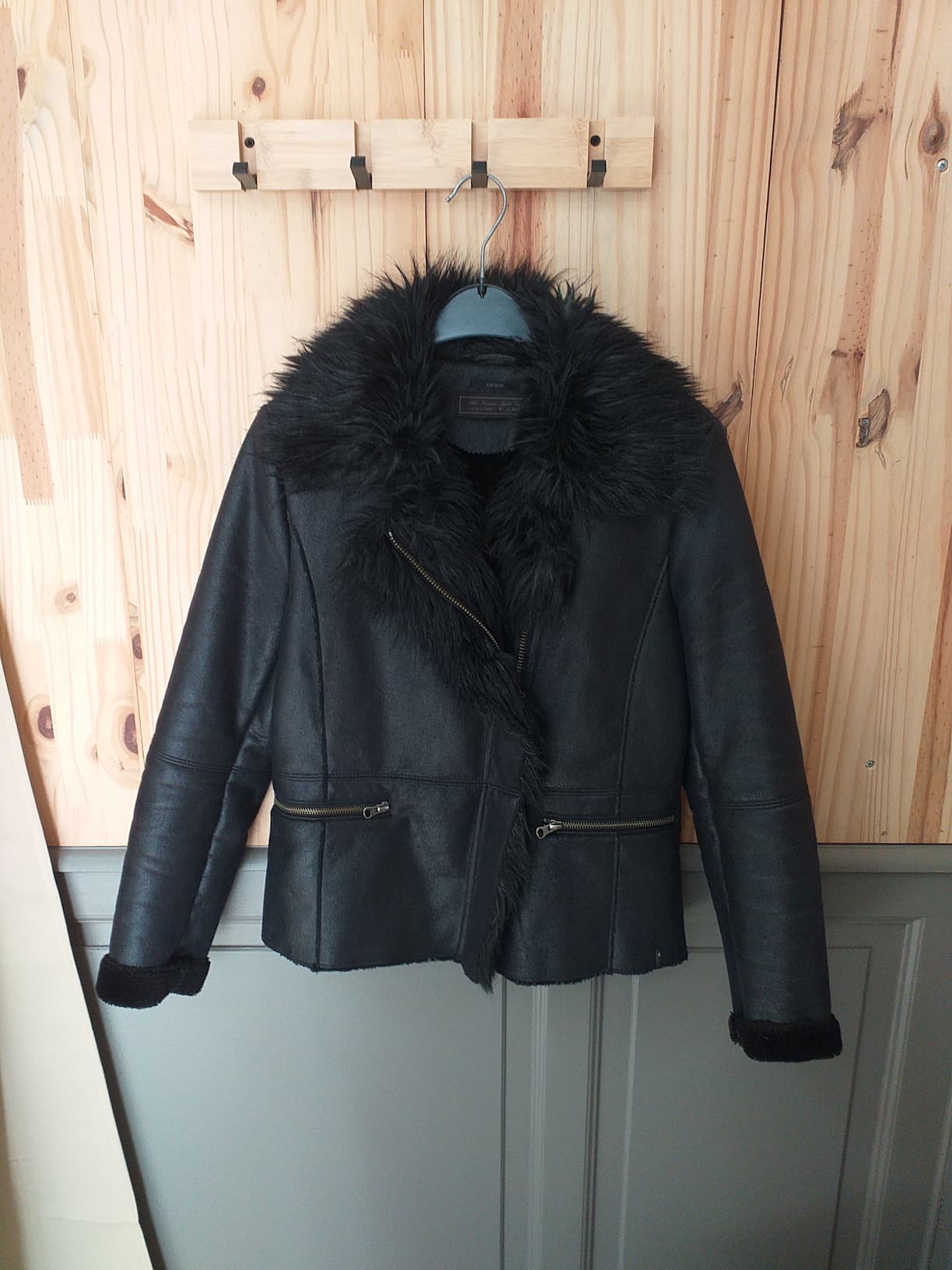 Veste Noire Polyester Femme M IKKS - vue devant | Friperie Vintage Seconde Cool Frip