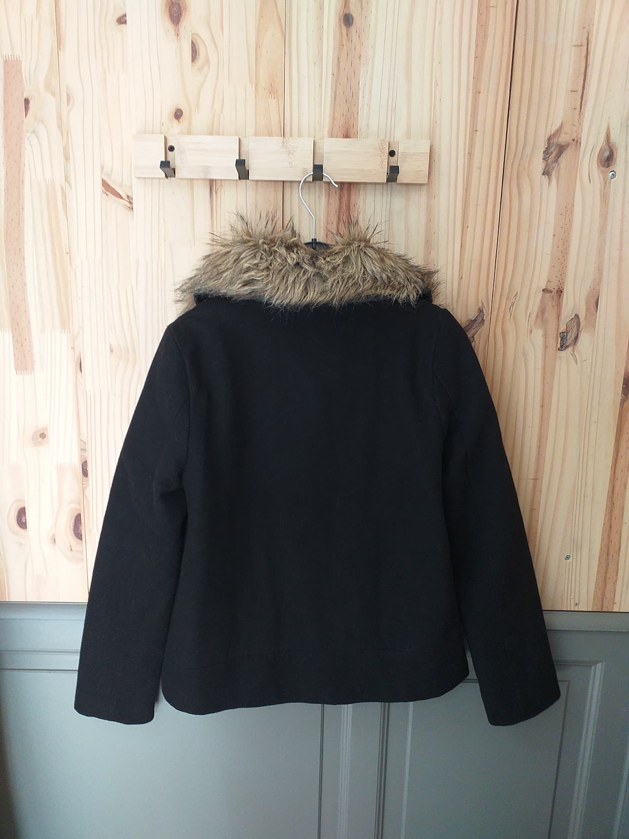 Veste Noire S Coton Polyamide Élasthane Femme - vue arrière | Friperie Vintage Seconde Cool Frip