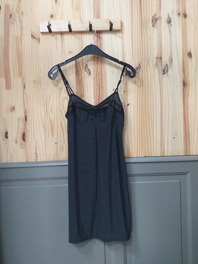 Nuisette Noir Polyamide Élasthane Femme M | Friperie Vintage Seconde Cool Frip