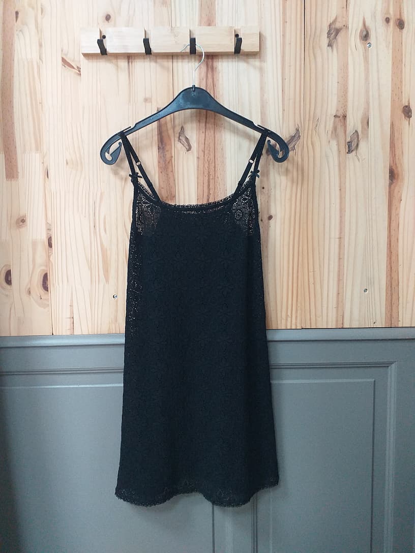 Nuisette Noir Coton Polyamide Élasthane Femme XL | Friperie Vintage Seconde Cool Frip