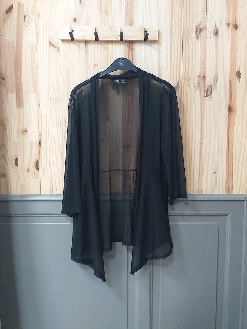 Déshabillé Noir Polyamide Femme 50/52 | Friperie Vintage Seconde Cool Frip